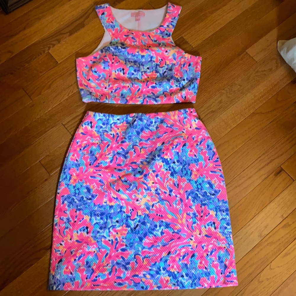 Lilly Pulitzer Maliza Crop Top & Skirt Set, S